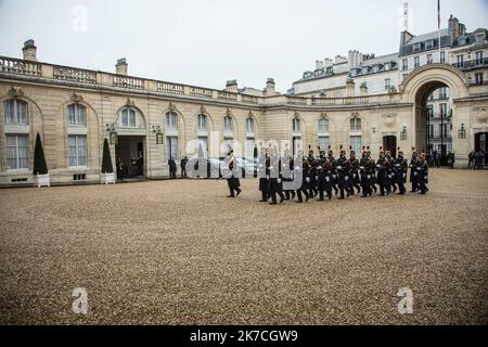 ©Sadak Souici / le Pictorium/MAXPPP - Sadak Souici / le Pictorium - 27/01/2021 - France / Ile-de-France / Paris - Garde républicaine / 27/01/2021 - France / Ile-de-France (région) / Paris - Garde républicaine Banque D'Images