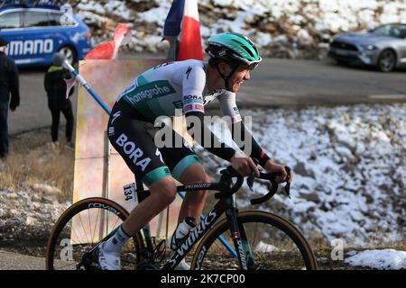 ©Laurent Lairys/MAXPPP - Patrick Konrad de BORA - hansgrohe pendant le Tour de la Provence, étape 3, Istres – Chalet Reynard ( Mont Ventoux ) sur 13 février 2021 à Béthin, France - photo Laurent Lairys / MAXPPP Banque D'Images