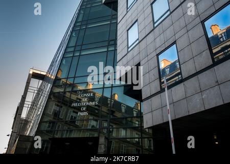 ©Michael Bunel / le Pictorium / MAXPPP - Michael Bunel / le Pictorium - 22/03/2019 - France / Ile-de-France / Paris - Illustration du Conseil des prud'hommes. 23 fevrier 2019. Paris, France. / 22/03/2019 - France / Ile-de-France (région) / Paris - Illustration de la construction du tribunal industriel. 23 février 2019. Paris, France. Banque D'Images