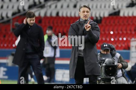 ©PHOTOPQR/LE PARISIEN/Fred Dugit ; PARIS 21/02/2021 PARC DES PRINCES football Ligue 1 PSG MONACO Banque D'Images