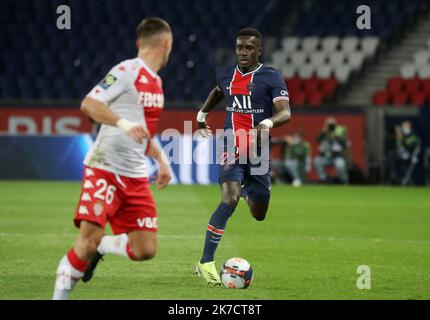 ©PHOTOPQR/LE PARISIEN/Fred Dugit ; PARIS 21/02/2021 PARC DES PRINCES football Ligue 1 PSG MONACO Banque D'Images