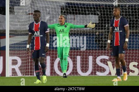 ©PHOTOPQR/LE PARISIEN/Fred Dugit ; PARIS 21/02/2021 PARC DES PRINCES football Ligue 1 PSG MONACO Banque D'Images