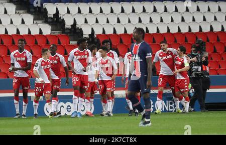 ©PHOTOPQR/LE PARISIEN/Fred Dugit ; PARIS 21/02/2021 PARC DES PRINCES football Ligue 1 PSG MONACO Banque D'Images