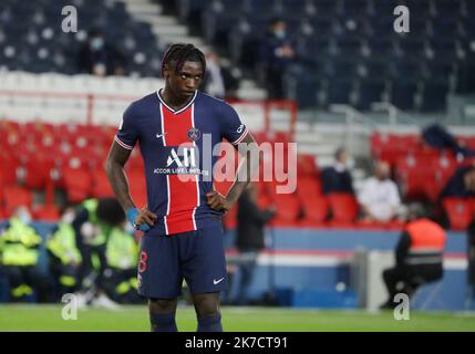 ©PHOTOPQR/LE PARISIEN/Fred Dugit ; PARIS 21/02/2021 PARC DES PRINCES football Ligue 1 PSG MONACO Banque D'Images