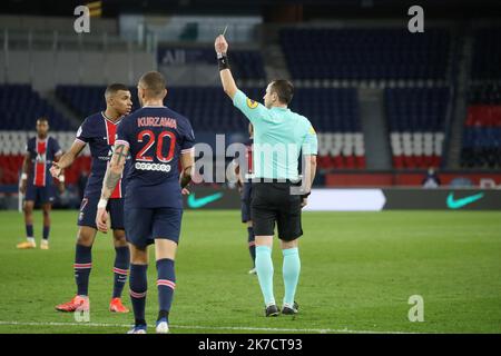 ©PHOTOPQR/LE PARISIEN/Fred Dugit ; PARIS 21/02/2021 PARC DES PRINCES football Ligue 1 PSG MONACO Banque D'Images