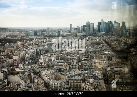 ©Thomas Padilla/MAXPPP - 26/02/2021 ; Paris , FRANCE ; ILLUSTRATION DE PARIS. - Paris, France, février 26th 2021 Banque D'Images