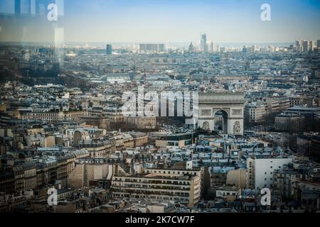 ©Thomas Padilla/MAXPPP - 26/02/2021 ; Paris , FRANCE ; ILLUSTRATION DE PARIS. - Paris, France, février 26th 2021 Banque D'Images