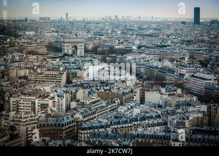 ©Thomas Padilla/MAXPPP - 26/02/2021 ; Paris , FRANCE ; ILLUSTRATION DE PARIS. - Paris, France, février 26th 2021 Banque D'Images