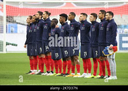 ©PHOTOPQR/LE PARISIEN/ARNAUD JOURNOIS ; SAINT DENIS ; 24/03/2021 ; FOOTBALL , ELIMINATOIRES DE LA COUPE DU MONDE FIFA 2022 . SAINT DENIS , STADE DE FRANCE / FRANCE - UKRAINE / Banque D'Images