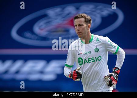 Aurélien Morissard / IP3 ; SAINT-Etienne vert lors du championnat de France Ligue 1 entre Paris Saint Germain (PSG) et Saint-Etienne sur 18 avril 2021 au stade du Parc des Princes à Paris, France. Banque D'Images