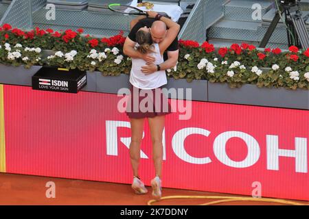 ©Laurent Lairys/MAXPPP - Aryna Sabalenka de Bielorusse pendant la Mutua Madrid Open 2021, Tournoi de tennis Masters 1000 sur 8 mai 2021 à la Caja Magica à Madrid, Espagne - photo Laurent Lairys / MAXPPP Banque D'Images