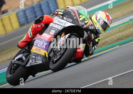 ©PHOTOPQR/Ouest FRANCE/Daniel FOURAY ; le Mans ; 14/05/2021 ; Sport . Motocyclisme . Vitesse . Championnat du monde . Grand prix de France moto . Le Mans . Catégorie MotoE . 77 . Dominique Aegerter . Dynavolt intact GP . Suisse . Photo Daniel Fouray . Banque D'Images