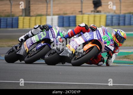 ©PHOTOPQR/Ouest FRANCE/Daniel FOURAY ; le Mans ; 14/05/2021 ; Sport . Motocyclisme . Vitesse . Championnat du monde . Grand prix de France moto . Le Mans . Catégorie MotoE . 54 . Fremín Aldeguer . Équipe d'Openbank Aspar . Espagne . Photo Daniel Fouray . Banque D'Images