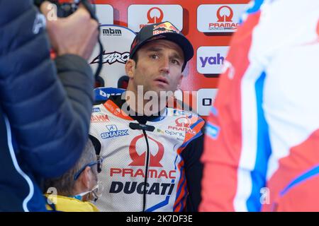 ©PHOTOPQR/Ouest FRANCE/Daniel FOURAY ; le Mans ; 15/05/2021 ; Sport . Motocyclisme . Vitesse . Championnat du monde . Grand prix de France moto . Le Mans . Catégorie MotoGP . 05 . Johann Zarco . Ducati . Course PRAMAC . France . Photo Daniel Fouray . Banque D'Images