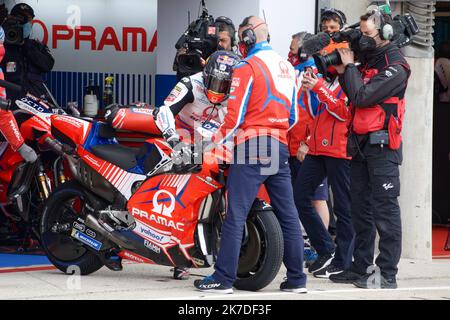 ©PHOTOPQR/Ouest FRANCE/Daniel FOURAY ; le Mans ; 15/05/2021 ; Sport . Motocyclisme . Vitesse . Championnat du monde . Grand prix de France moto . Le Mans . Catégorie MotoGP . 05 . Johann Zarco . Ducati . Course PRAMAC . France . Photo Daniel Fouray . Banque D'Images