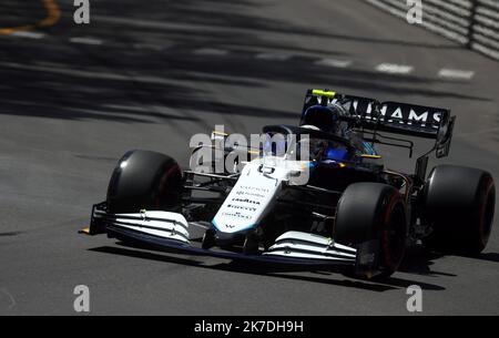 ©PHOTOPQR/NICE MATIN/Jean François Ottonello ; Monaco ; 20/05/2021 ; OTTONELLO JEAN-FRANÇOIS - jeudi 20 mai 2021 à Monaco - 78ème Grand Prix de Monaco 2021 - essai libres - Formule 1 - 6 Nicholas Latifi (CAN) / Williams Racing 20 mai 2021 tests - Monaco F1 GP Banque D'Images