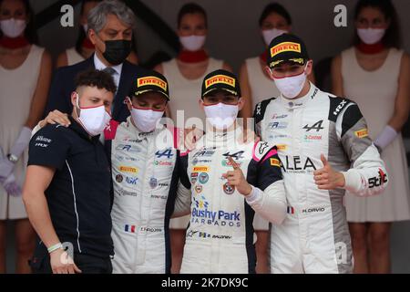 ©PHOTOPQR/NICE MATIN/Dylan Meiffret ; Monaco ; 22/05/2021 ; MEIFFRET DYLAN, Dimanche 23 Mai 2021 à Monaco - 78ème Grand Prix de Monaco 2021 - Podium Formule Alpine Banque D'Images