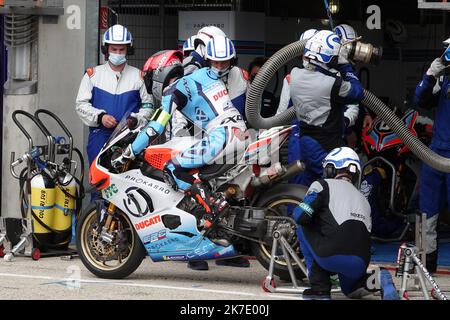 ©PHOTOPQR/OUEST FRANCE/Daniel FOURAY ; le Mans ; 10/06/2021 ; 24 heures du Mans moto . Sport . Motocyclisme . Endurance . Championnat du monde . #6 . ERC Endurance-Ducati . Allemagne . Ducati Panigale . Formule CEE . Rossi Louis . France . Photo Daniel Fouray . 44rd le Mans course de moto d'endurance de 24 heures au Mans, nord-ouest de la France sur 10 juin 2021. Banque D'Images