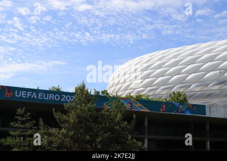 ©Pierre Teyssot/MAXPPP ; UEFA EURO 2020 football Match Allemagne contre la France à Munich, Allemagne sur 15 juin 2021. Stade Arena © Pierre Teyssot / Maxppp Banque D'Images