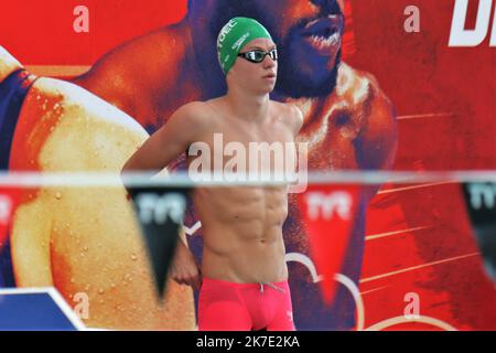 ©Laurent Lairys/MAXPPP - MARCHAND Léon des DAUPHINS TOULOUSE OEC qualification JO 4x '400 Medley lors des 2021 championnats de natation de France élite sur 15 juin 2021 au complexe de l'Odyssée à Chartres, France - photo Laurent Lairys / MAXPPP Banque D'Images