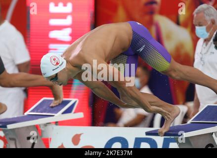 ©PHOTOPQR/LE COURRIER PICARD/HASLIN ; Chartres ; 17/06/2021 ; 17/06/21 Championnats de France de création grand bassin à Chartres Mewen Tomac (Amiens) 200m nage libre photo Fred HASLIN - 2021/06/17. Championnats de natation français Banque D'Images