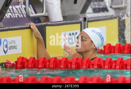 ©PHOTOPQR/LE COURRIER PICARD/HASLIN ; Chartres ; 17/06/2021 ; 17/06/21 Championnats de France de création grand bassin à Chartres Fanny Deberghes (Sarcelles) 50m brasse photo Fred HASLIN - 2021/06/17. Championnats de natation français Banque D'Images