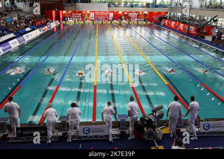 ©PHOTOPQR/LE COURRIER PICARD/HASLIN ; Chartres ; 17/06/2021 ; 17/06/21 Championnats de France de création grand bassin à Chartres la piscine l'Odyssée photo Fred HASLIN - 2021/06/17. Championnats de natation français Banque D'Images