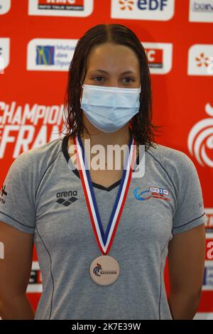 ©PHOTOPQR/LE COURRIER PICARD/HASLIN ; Chartres ; 17/06/2021 ; 17/06/21 Championnats de France de création grand bassin à Chartres Léa Musser (Molsheim) 400m 4 nages photo Fred HASLIN - 2021/06/17. Championnats de natation français Banque D'Images