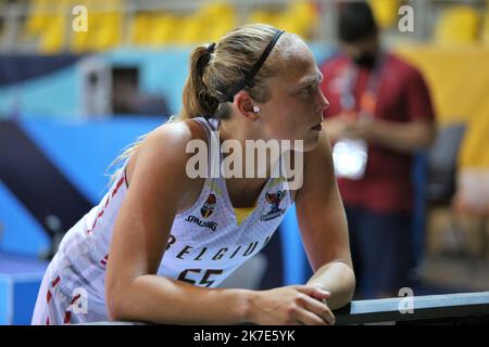 ©Laurent Lairys/MAXPPP - Julie ALLEMAND de Belgique lors de la FIBA Women's Eurobasket 2021, quart de finale du match de basket-ball entre la Belgique et la Russie sur 23 juin 2021 à Rhenus Sport à Strasbourg, France - photo Laurent Lairys / MAXPPP Banque D'Images