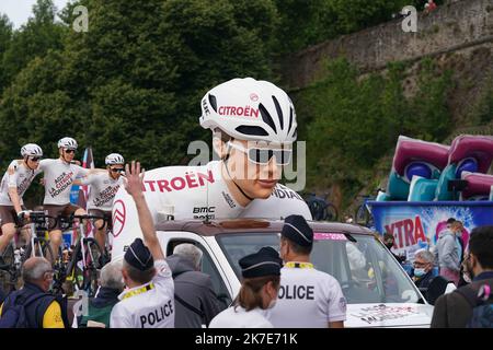 ©PHOTOPQR/OUEST FRANCE/Eddy LEMAISTRE ; BREST ; 26/06/2021 ; Tour de France 2021 - Grand-Bretagne - Caravane publicitaire au Parc de la chaîne - Banque D'Images