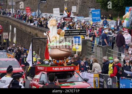 ©PHOTOPQR/OUEST FRANCE/Eddy LEMAISTRE ; BREST ; 26/06/2021 ; Tour de France 2021 - Grand-Bretagne - Caravane publicitaire au Parc de la chaîne - Banque D'Images