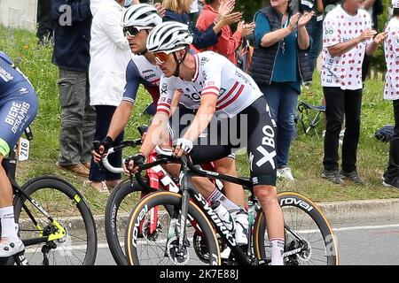 ©Laurent Lairys/MAXPPP - KONRAD Patrick de BORA - hansgrohe pendant le Tour de France 2021, course cycliste 4, Redon - Fougeres (150,4 km) sur 29 juin 2021 à Fougeres, France - photo Laurent Lairys / MAXPPP Banque D'Images