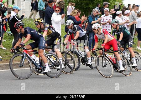 ©Laurent Lairys/MAXPPP - PORTE Richie de l'INEOS Grenadiers pendant le Tour de France 2021, course cycliste 4, Redon - Fougeres (150,4 km) sur 29 juin 2021 à Fougeres, France - photo Laurent Lairys / MAXPPP Banque D'Images