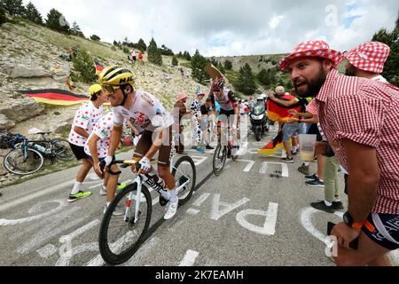 ©PHOTOPQR/LA PROVENCE/REY Jérôme ; Avignon ; 07/07/2021 ; Badoin Mont Ventoux tour de France Etape 11 Sorgues Malaucene 11th de l'édition 108th de la course cycliste Tour de France, à 198 km entre Sorgues et Malaucene, sur 07 juillet 2021. Banque D'Images