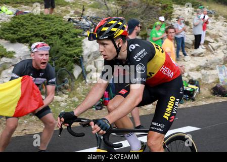 ©PHOTOPQR/LA PROVENCE/REY Jérôme ; Avignon ; 07/07/2021 ; Badoin Mont Ventoux tour de France Etape 11 Sorgues Malaucene Wout Van Aert vainqueur de l'etape 11th de l'édition 108th de la course cycliste Tour de France, 198 km entre Sorgues et Malaucene, sur 07 juillet 2021. Banque D'Images