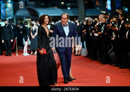 ©FRANCK CASTEL/MAXPPP - le Festival annuel du film de Cannes 74th, festival de cannes 2021. oliver Stone le Festival international du film de Cannes 74th, en France. Banque D'Images