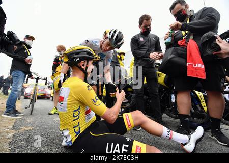 ©PHOTOPQR/LA DEPECHE DU MIDI/LAURENT DARD ; TARBES ; 14/07/2021 ; DDM LAURENT DARD TOUR DE FRANCE 2021 ETAPE ENTRE MURET SAINT LARY col DU PORTET VICTOIRE DE TADEJ POGACAR - Tour de France course cycliste 17th scène le 14th 2021 juillet Banque D'Images