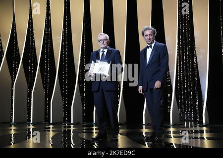 ©PHOTOPQR/NICE MATIN/Sébastien Botella ; Cannes ; 17/07/2021 ; cérémonie de clôture du Festival annuel du film de Cannes sur 17 juillet 2021 74th à Cannes, France Marco Bellocchio le Festival international du film de Cannes 74th, en France. Banque D'Images