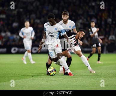 Jerez Gonzalez / IP3. Ligue française un match de football entre Angers SCO et Olympique de Marseille au stade Raymond KOPA à Angers, France. 22 septembre, 2021. Banque D'Images