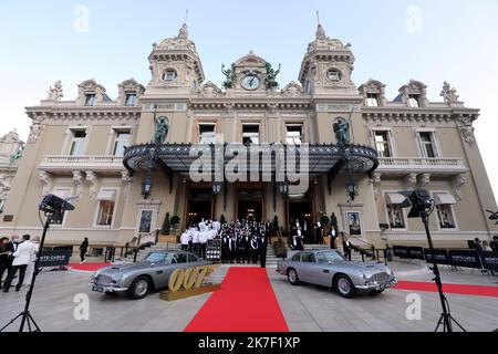 ©PHOTOPQR/NICE MATIN/Jean François Ottonello ; Monaco ; 29/09/2021 ; OTTONELLO JEAN-FRANÇOIS - mercredi 29 septembre 2021, atrium du casino de Monte-Carlo à Monaco - tapis rouge de l'avant-première du nouveau film James Bond 'ourir paper' pas temps à mourir - aperçu du nouveau film James Bond pas temps à mourir à Monaco sur 29 septembre 2021 Banque D'Images