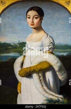 ©Active Museu/MAXPPP - ActiveMuseum 0002287.jpg 19th / Mademoiselle Caroline Riviere, salon de 1806 - Jean-Auguste-Dominique Ingres 1806 - / Jean-Auguste-Dominique Ingres / peinture Active Museum / le Pictorium Dress ,tissu ,peinture figurative ,gant Landscape ,Low-cut ,Neoclassicisme ,partie () ,Portrait ,Caroline ,,Robes ,peinture , Portrait , Jean-Auguste ,Jean-Ingres Banque D'Images