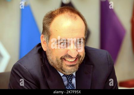 ©PHOTOPQR/NICE MATIN/Patrice Lapoirie ; Cannes ; 14/10/2021 ; inauguration d'un nouveau showroom et ITW N°2 monde du groupe Lamborghini Federico Foschini Direction marketing et ventes de Lamborghini - Cannes, France, oct 14th 2021. Inauguration de la nouvelle salle d'exposition Lamborghini Banque D'Images