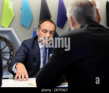 ©PHOTOPQR/NICE MATIN/Patrice Lapoirie ; Cannes ; 14/10/2021 ; inauguration d'un nouveau showroom et ITW N°2 monde du groupe Lamborghini Federico Foschini Direction marketing et ventes de Lamborghini - Cannes, France, oct 14th 2021. Inauguration de la nouvelle salle d'exposition Lamborghini Banque D'Images