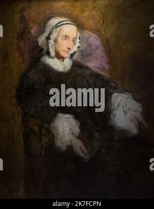 ©Active Museu/MAXPPP - ActiveMuseum 0006470.jpg / Portrait de la Reine Marie-Amélie 1857 - / Ary Scheffer / peinture Active Museum / le Pictorium Armchair ,Black Dress ,harnais ,Old Woman () ,Portrait ,profil 3/4 ,Queen Romansticisme ,assis femmes nez pointu ,vertical ,Maria ,Amalia of Naples and Sicile ,Ary ,peinture 19th Century ,Scheffer ,Scheffer , Banque D'Images