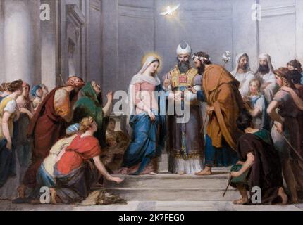 ©Active Museu/MAXPPP - ActiveMuseum 0006779.jpg / le mariage de la Vierge 1833 - / Jerome Martin Langlois / Musée actif de la peinture / le Pictorium Aureola (religion) ,enfants ,Eglise ,Dove ,horizontale ,femme à genoux ,mariage ,gens ,vêtements religieux ,Romanticisme ,Scepter ,Step ,Vierge ,Jerome ,Vierge ,main repliée ,19th siècle ,Martin ,peinture ,Martin ,Tunique ,Jerome ,Martin ,Martin ,peinture Banque D'Images