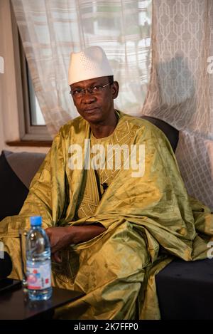 ©Nicolas Remene / le Pictorium/MAXPPP - Interview du Premier ministre malien Choguel Kokalla Maiga dans une dépendance de sa résidence officielle a Bamako au Mali, le 16 octobre 2021. Banque D'Images