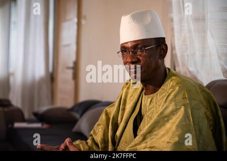 ©Nicolas Remene / le Pictorium/MAXPPP - Interview du Premier ministre malien Choguel Kokalla Maiga dans une dépendance de sa résidence officielle a Bamako au Mali, le 16 octobre 2021. Banque D'Images