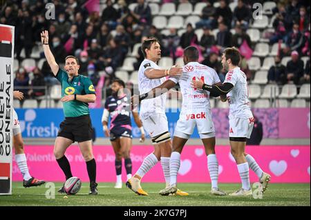 ©Julien Mattia / le Pictorium/MAXPPP - Julien Mattia / le Pictorium - 30/01/2022 - France / Ile-de-France / Paris - essai pour le rc toulon de J.Wainiqolo au Stade Jean-Boin, en cloture de la 16e chemin de Haut 14, le 30 janvier 2022. / 30/01/2022 - France / Ile-de-France (région) / Paris - Banque D'Images