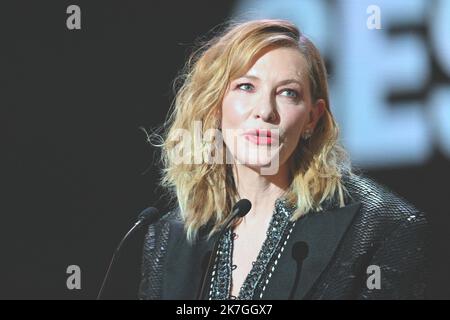 ©franck castel/MAXPPP - 24/02/2022 Cate Blanchett, Cesar film Awards 2022 à l'Olympia à Paris. La cérémonie de remise des prix du film de César 47th à l'Olympia on 25 février 2022 à Paris, France. Banque D'Images