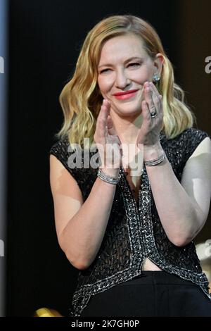 ©franck castel/MAXPPP - 24/02/2022 Cate Blanchett, Cesar film Awards 2022 à l'Olympia à Paris. La cérémonie de remise des prix du film de César 47th à l'Olympia on 25 février 2022 à Paris, France. Banque D'Images